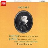 モーツァルト：交響曲第３５番　ハフナー＆第４１番　ジュピター