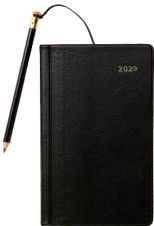 １２２１　産能手帳（鉛筆付き）（黒）　２０２３年版　１月始まり手帳