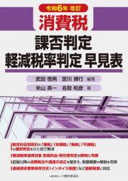 消費税　課否判定・軽減税率判定早見表　令和６年改訂