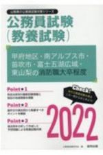 甲府地区・南アルプス市・笛吹市・富士五湖広域・東山梨の消防職大卒程度　２０２２