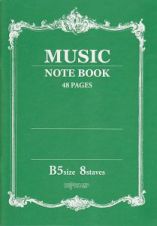 ＭＵＳＩＣ　ＮＯＴＥ　ＢＯＯＫ　音楽５線ノート　Ｂ５　８段