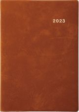 ３２２１　ＳＡＮＮＯ　ＮＥＷブロック・Ａ５判（茶）　２０２３年版　１月始まり手帳