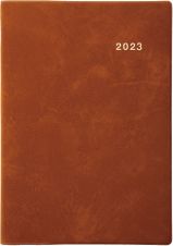 ３２２７　ＳＡＮＮＯ　ＮＥＷブロック・Ｂ５判（茶）　２０２３年版　１月始まり手帳